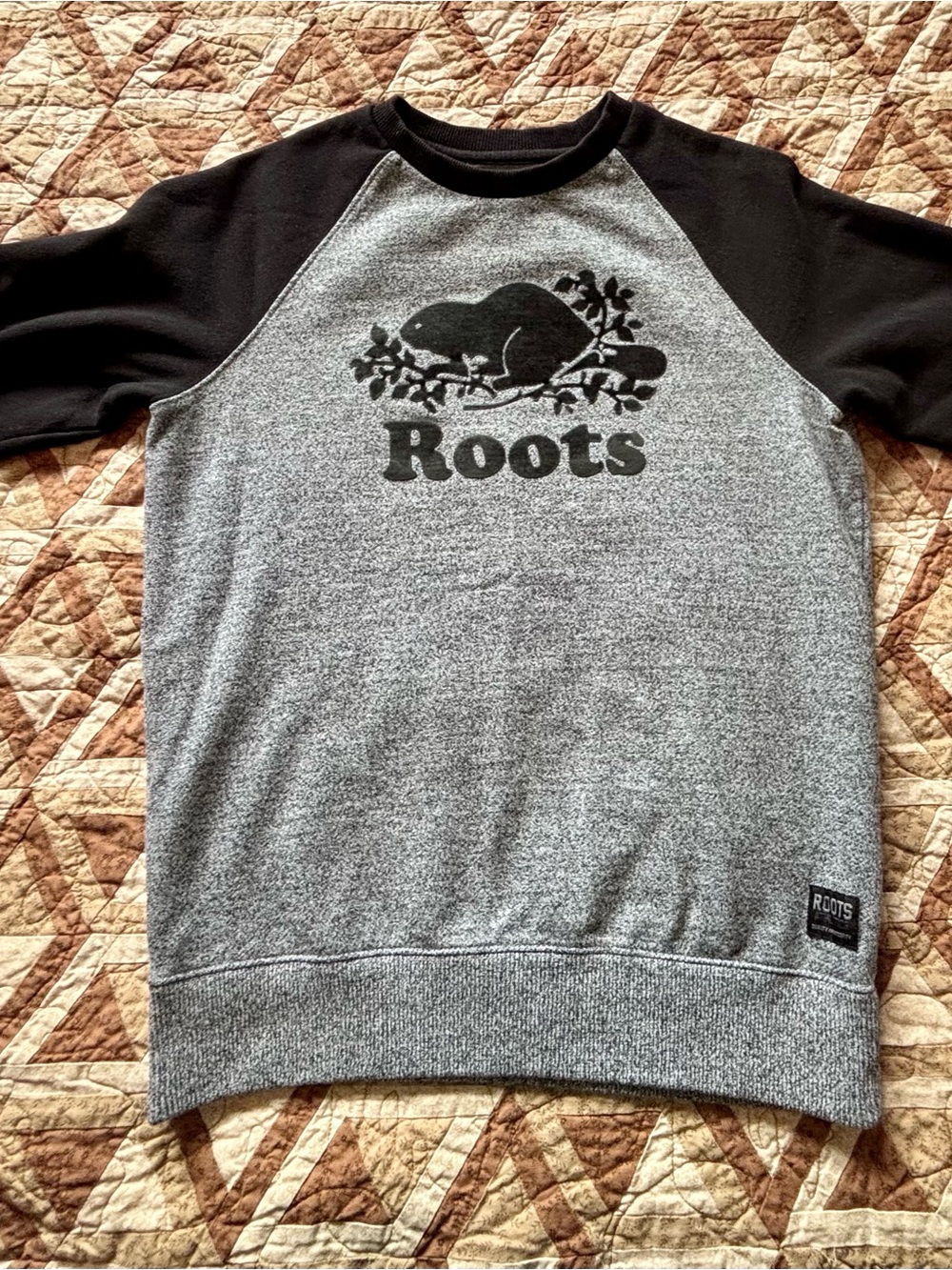 Roots Crewneck Sweatshirt in Gray and Black